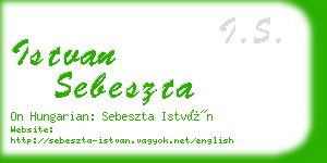 istvan sebeszta business card